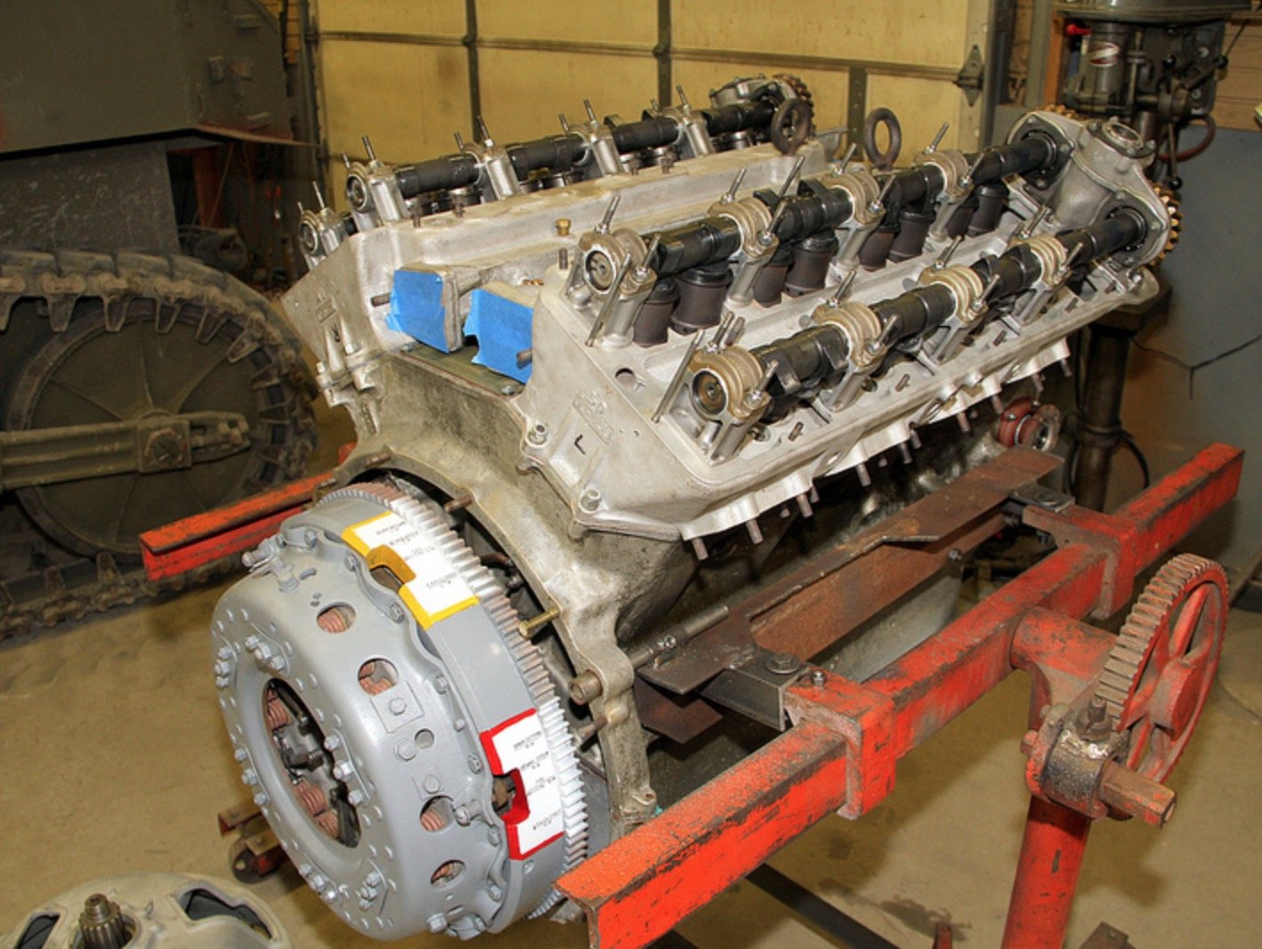 Ford GAA with valve covers removed