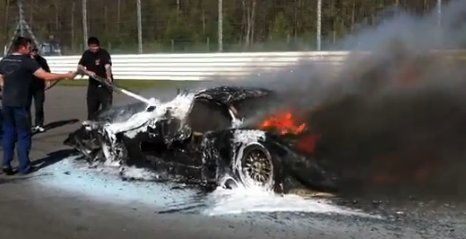 car on fire